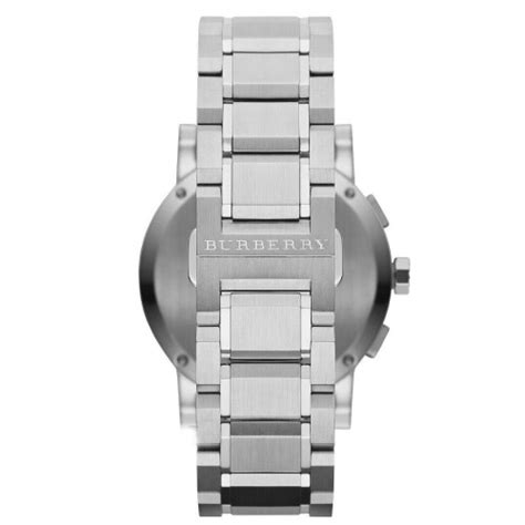 burberry bu9363 blue dial large check stainless stell men|Burberry BU9363 Blue Dial Large Check Stainless Steel Men's .